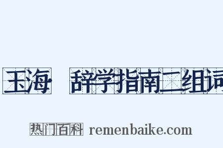 玉海·辞学指南二组词是什么意思的图片